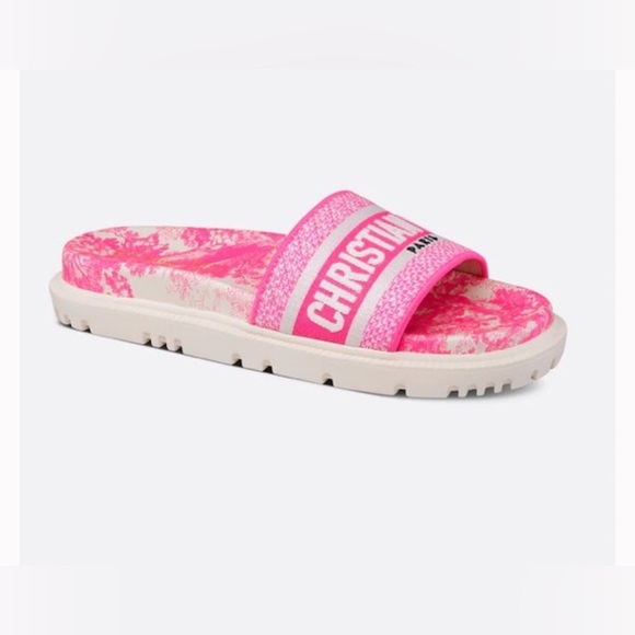 Christian Dior DWay Platfrom Slides - Hot Pink - Picture 1 of 8